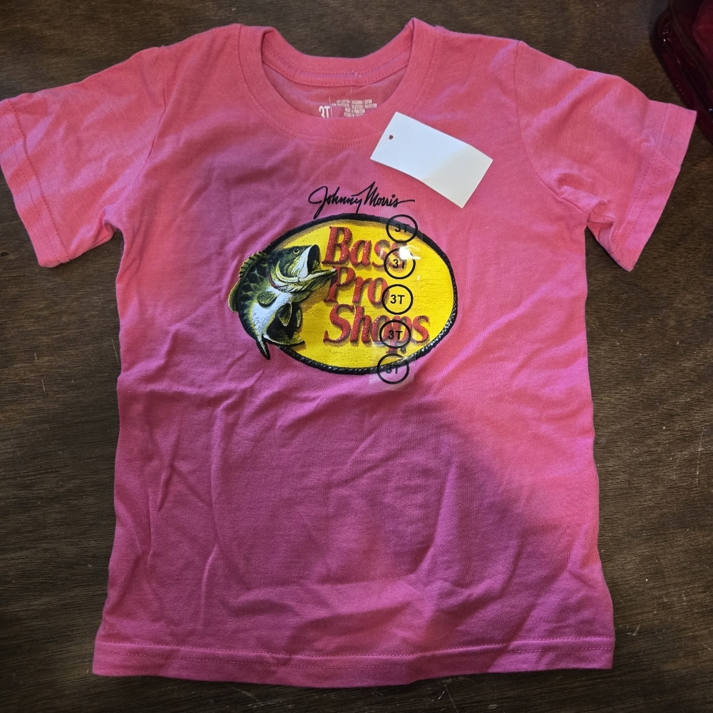 Bass Pro Shops Pink Girls Tee Shirt Kids 2T